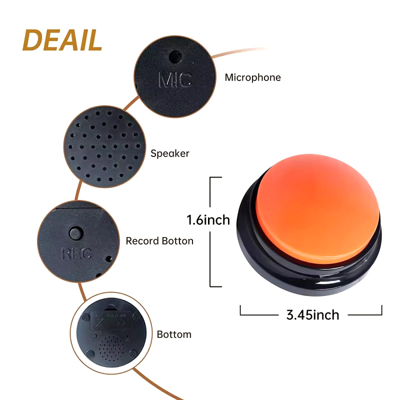 Pet Button Color Voice Recording Button